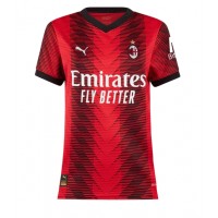 Camisa de Futebol AC Milan Rafael Leao #10 Equipamento Principal Mulheres 2023-24 Manga Curta